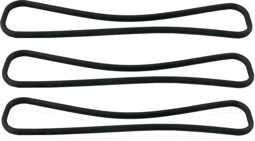 Drei schwarze Dichtschnüre zur Verwendung bei Reinigungsdeckeln, geeignet für Wolf Gussblockmodelle bis 300 kW.